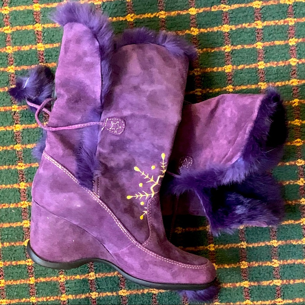 New “Me too” Purple Suede  Boots